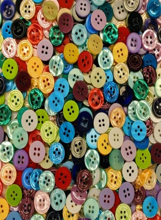 Vemlons Button Multi Color Shirt Buttons 4 Hole Buttons Pack of 192 Piece/ 12 Piece x 16 Colors Inside/Arts and Craft/Shirts Button for Men and Women - Image 1